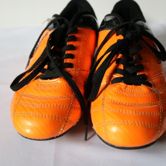 Rawlings Cleats Men's Size 7 Lace Up, Orange and Black - Picture 4 of 11